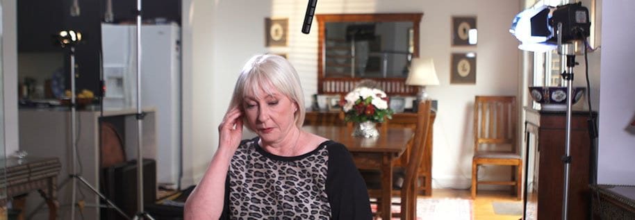 Melbourne camera crew filming a BBC Witness interview