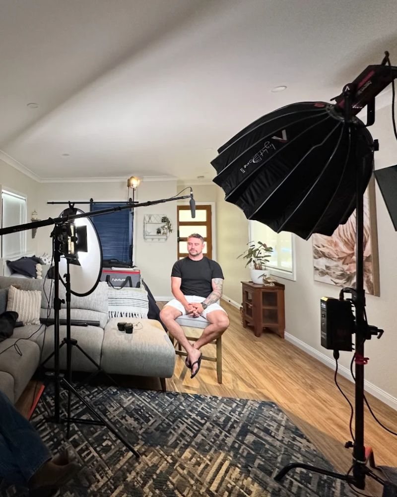 Interview setup for ITV Studios production in New South Wales